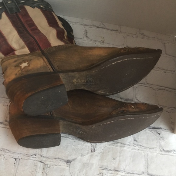 LAREDO STARS & STRIPES COWBOY PATRIOTIC BOOTS 9 - Picture 10 of 14